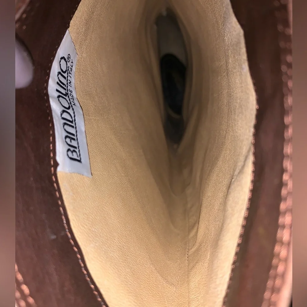 Bandolino Made In Italy Brown Upper Leather Boots, Size 8M - Picture 11 of 16